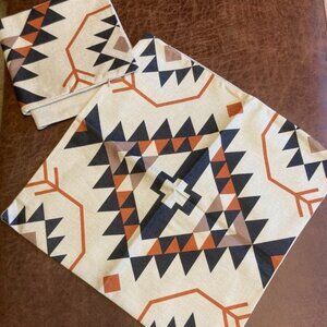 3/$20 SALE Geometric Woven-Texture Throw Pillow Covers (Set of 2) NWOT